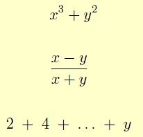 formulas