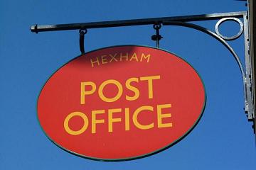 scenic post office sign