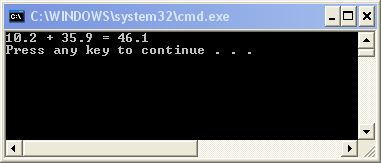 console screen shot